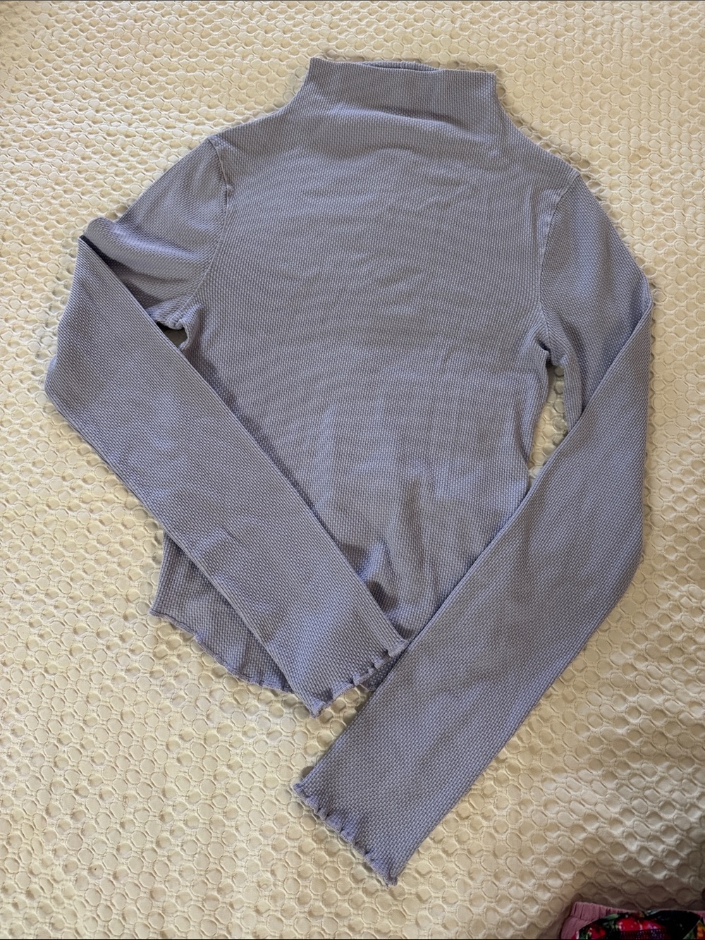 We The Free Long Sleeve Mock Neck Top in Light Lavender